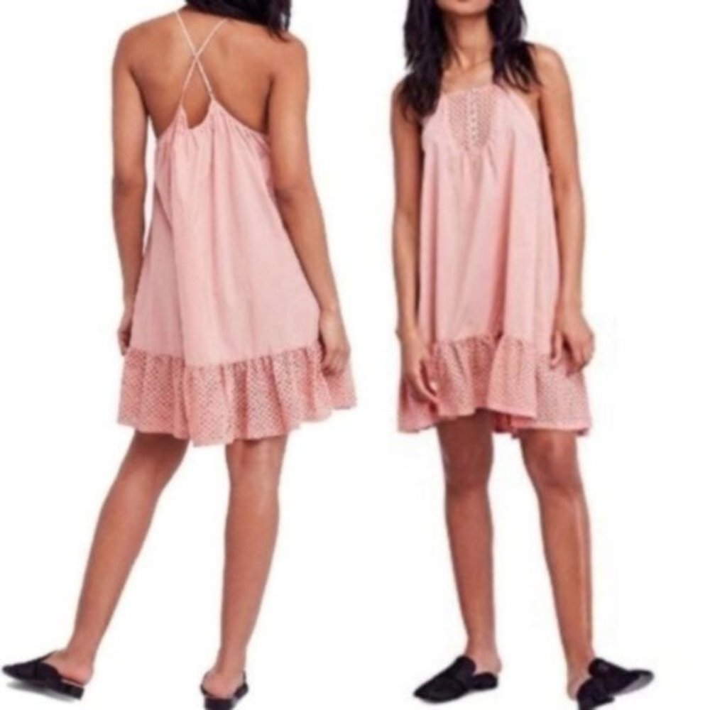 Free People  Sleeveless Cotton Dress, Pink